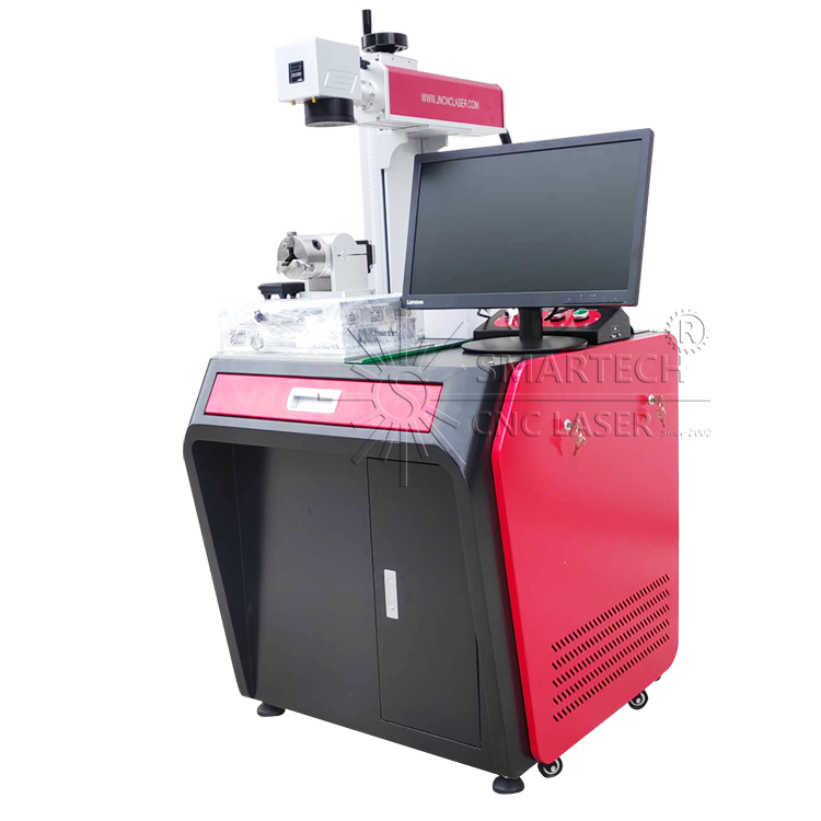 3D Dynamic Fiber Laser Marking Machine For Curve Round Bottles Cups 