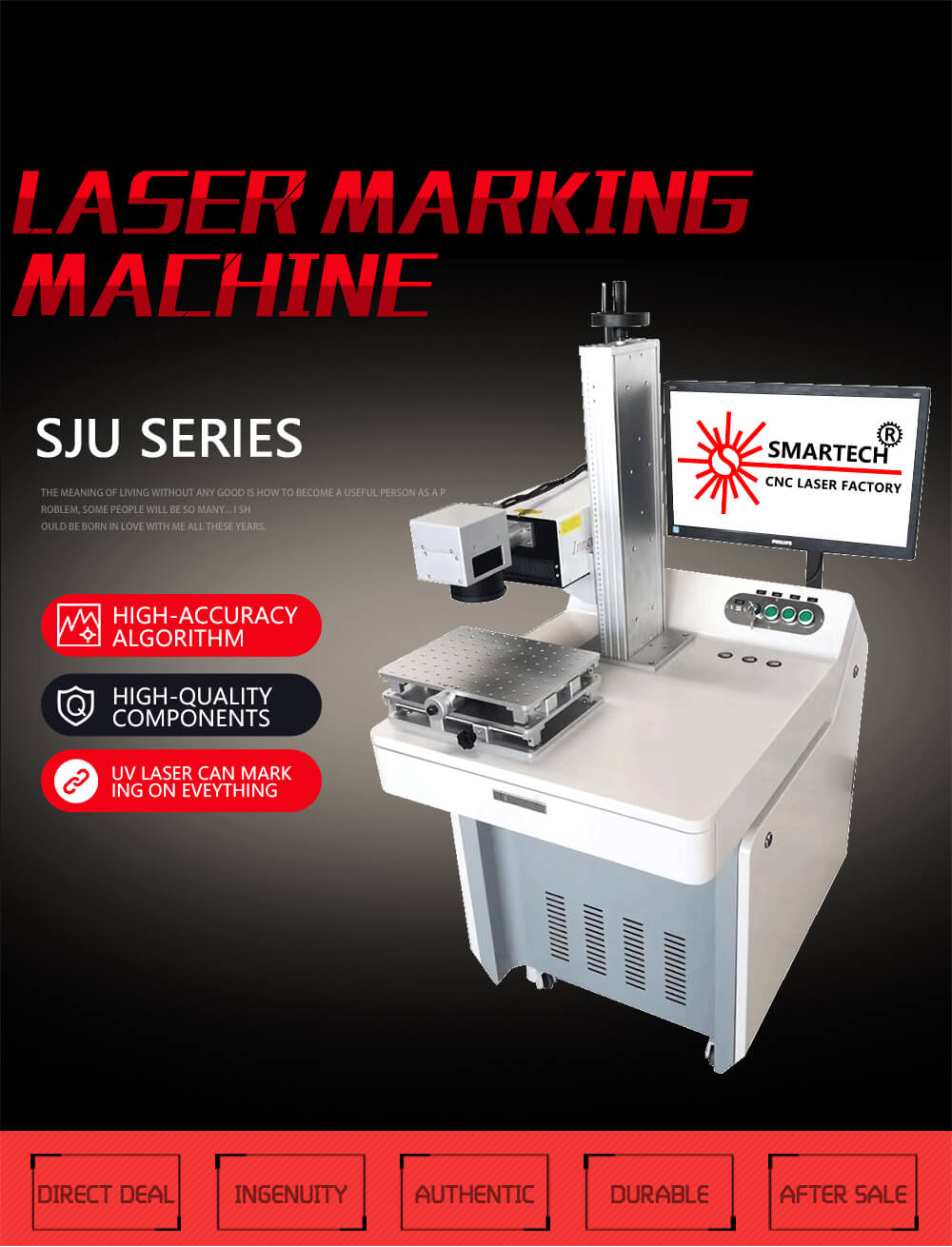 Table Type UV Laser Marking Machine For Plastic/Ceramic/Metal/ABS